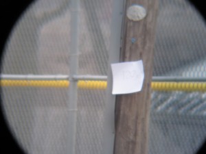 Picture taken of a sign at 100yds (you can read the writing on it '100yds')